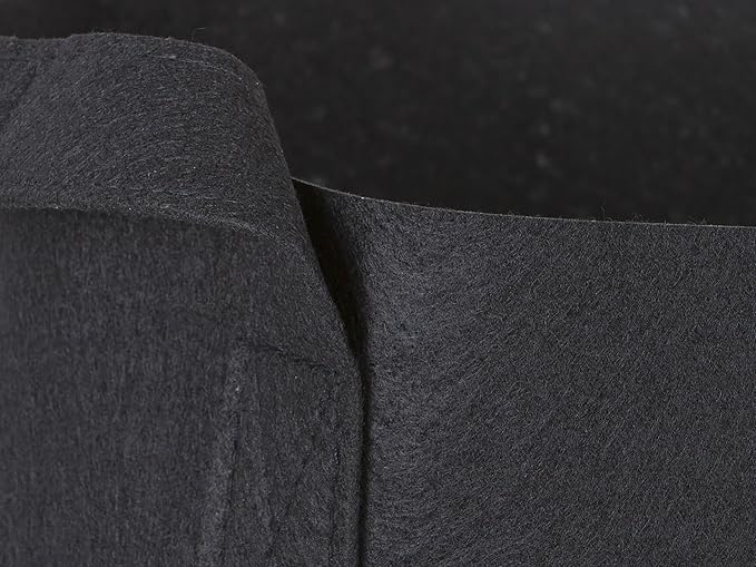 247Garden 5-Pack 3-Gallon Aeration Fabric Pot/Plant Grow Bag w/Handles (260 GSM, Black, 9H x 10D)