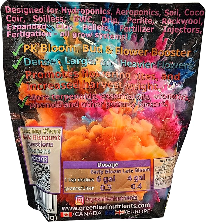 Bud Explosion PK Bloom Budding Fruiting Flowering Booster for Soil and Hydroponics
