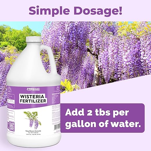 Wisteria Fertilizer for Wisteria Plants and Wisteria Hanging Flowers, Feeds Wisteria Plant, Liquid Fertilizer by TPS Plant Foods, 1 Gallon (128 oz)