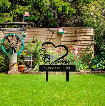 Custom Metal Garden Sign with Stake, Personalized Garden Signs for Outside, Customized Garden Name Signs for Yard Lawn Outdoor Decor Gardening Gifts for Moms Grandmas Gardeners