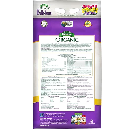 Espoma Organic Bulb-Tone 3-5-3 Natural & Organic Fertilizer and Plant Food for All Spring and Fall Bulbs. 18 lb. Bag. Use for Planting & Feeding to Promote Vibrant Blooms - Pack of 2