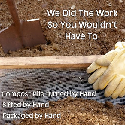 Horse Poop, 100% Natural Aged Unpasteurized Composted Manure and Sifted Premium Garden Soil Amendment for Plants, Compost Tea and Mushroom Substrate