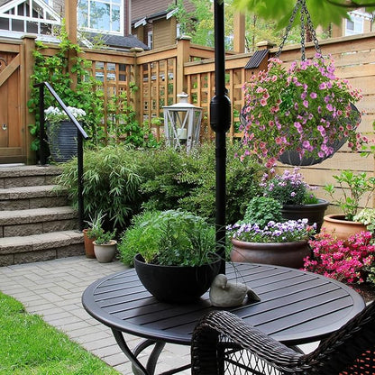 3PCS 14 Inch Round Hanging Basket Liners Fabric Hanging Plant Liners Non-Woven Planter Liners Black Felt Liners Replacement Inserts for Hanging Baskets Outdoor Plants - Avoid Bird Nesting
