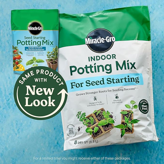 Miracle-Gro Seed Starting Potting Mix, 2-pack 8 qt., For Use in Containers