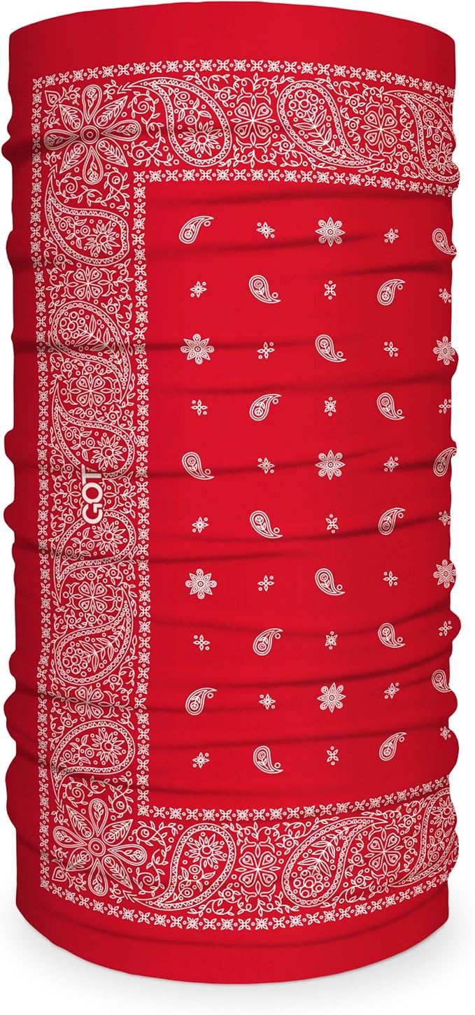 GOT Sports Tube Bandana - Neck Gaiter for Women Men, Face Mask, Neck Wrap, Head Scarf, Curly Hair Sleep Protection