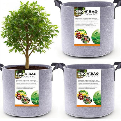 Grow Bags,Gallon Pot,Gallon Grow Bag,Fabric Plant Vegetable Pots,15-35 Gallon Nursery Pots,Deep Plant Pot, Gallon Grow Bags with Handles,3pcs(20 Gallon)
