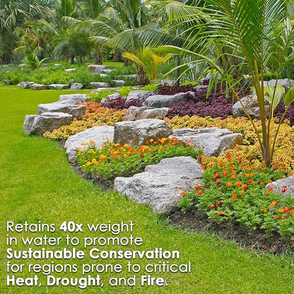 Retain by Rain Soil – 3 Lb – Water Holding Polymer Crystals Soil Additive – Stores Up to 15 Gallons of Water for House & Garden Plants, Lawn & Garden, Hanging Baskets