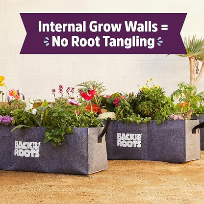Back to the Roots Breathable Raised Bed (Provides More Oxygen to Roots), 3 Cu. Ft., No Assembly Needed, Reusable & Weatherproof | (Pack of 6)