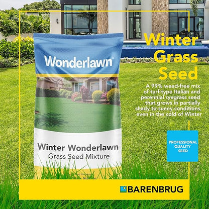 BARENBRUG USA 24049 Winter Wonderlawn Grass Seed, 10 lb