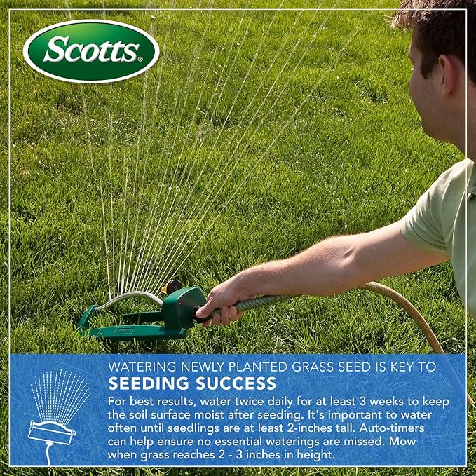 Scotts EZ Seed Patch and Repair for Sun and Shade Combination Mulch, Sun and Shade Grass Seed and Fertilizer for Bare Spots and Repair, Grows Anywhere, 40 lbs.