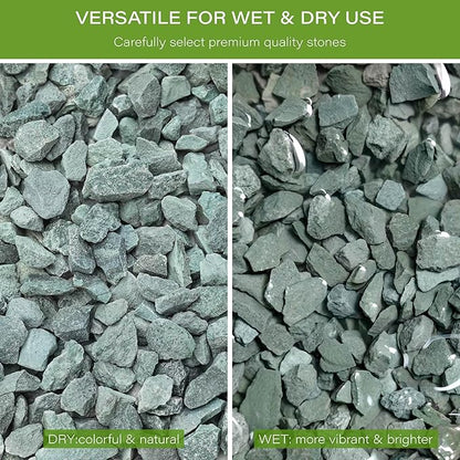 NUPICK 20lb Green Zeolite for Plants, 3/8" Natural Succulent Potting Soil Amendments, Decorative Gravel for Cactus, Bonsai Gritty Rock, Pebbles Pumice for Vase Fillers, Top Dressing