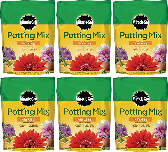 Miracle-Gro Potting Mix 8 QT MGRO POTTING MIX, 6-Pack