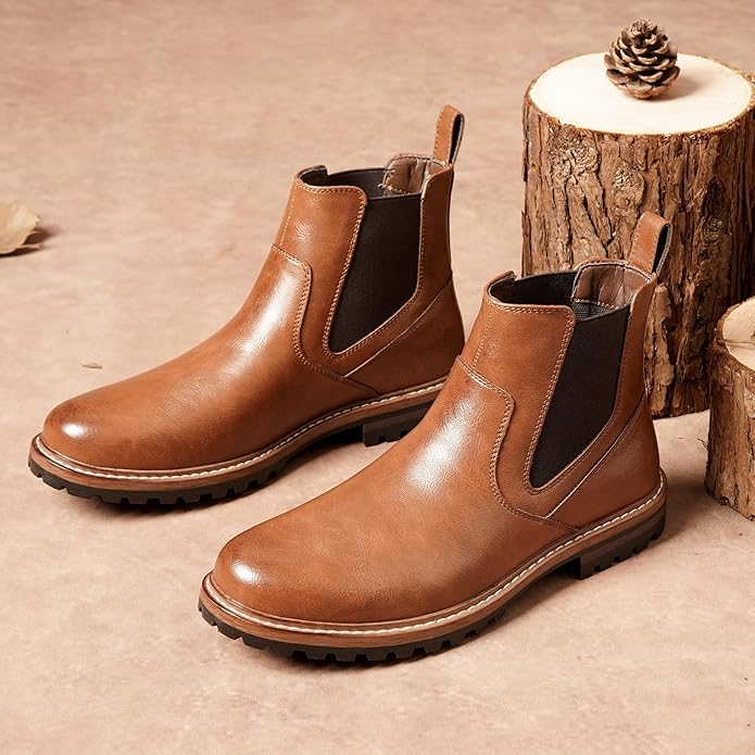 Jousen Chelsea Boots Casual Slip On Ankle Waterproof Mens Boots
