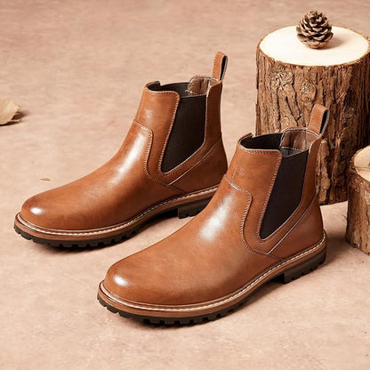 Jousen Chelsea Boots Casual Slip On Ankle Waterproof Mens Boots