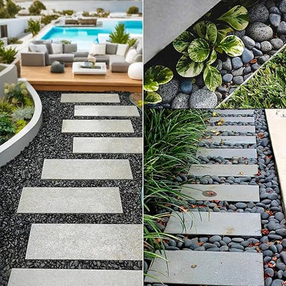 5 lbs Pebbles, 0.1-0.4 Inch Small Pebbles for Pots Indoor Plants, Succulent, Vase, Fish Tank, Decorative River Rocks for Garden Landscaping, Home Decor, Outdoor Paving, Grey