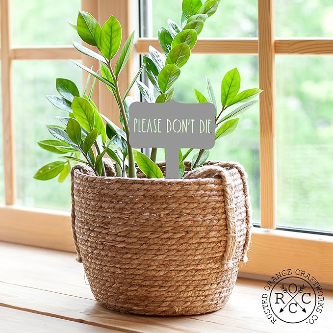 Humorous House Plant Stake - House Plant Markers, Funny Plant Signs for Succulent Flowers Greenery Plants Tags Steel Plant Labels Outdoor Indoor Garden Stakes for Potted Plant - 16 options (Single)