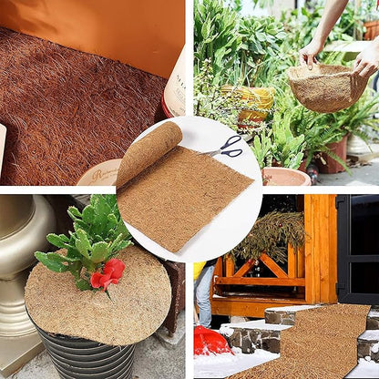 31.5 x 78.7 inch Natural Coco Coir Fiber Liner Roll Sheet, Coconut Fiber Pad, for Planter Flower Basket Liner Garden Decoration Animal Pet Pad