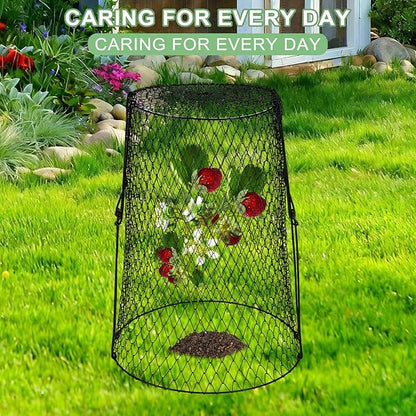 5 Pcs 17.7" Tall Garden Cloches for Plants, 5.9" Long Legs Ground Stakes Plant Cages Stackable Storage, Rustproof Plants Chicken Wire Cloche Plant Protectors from Animals for Squirrels, Rabbits, Deers