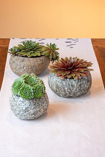Karma Gifts River Stone Planter, Medium