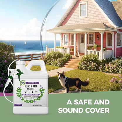 Peppermint Oil Insect & Pest Control Spray – 128oz Natural Plant-Based Bug Killer for Spiders, Ants, Flies, and Other Insects, Safe for Home & Kitchen Use