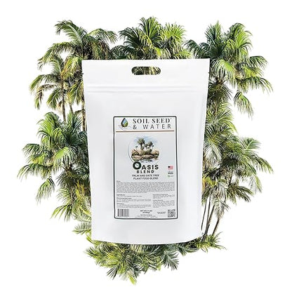 Soil Seed & Water Oasis Blend Organic Fertilizer for Palm & Date Trees – Soil Amendment for Tropical Landscapes - OMRI Listed Organic Fertilizer