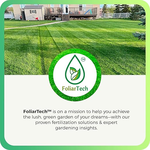 Humic Acid Organic Lawn Fertilizer - Fulvic Humic Mineral Blend for Trees, Shrubs, Ornamentals, Vegetables & Crops - FoliarTech, 2.6 Gallons