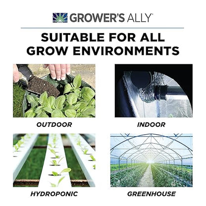 Grower's Ally Spider Mite Spray - Ready-to-Use Insect & Spider Mites Killer for Plants Indoor & Outdoor - OMRI Listed Garden Pest Control Plant Spray - Bee, Pet & Kid Safe Natural Formula - 24 Oz