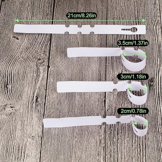 Acrux7 1000Pcs 8 Inch Wrap Around Plant Tags, White Waterproof Hanging Tree Tag Garden Labels, Plastic Plant Labels Tree Name Tags for Outdoor Garden Nursery Plants
