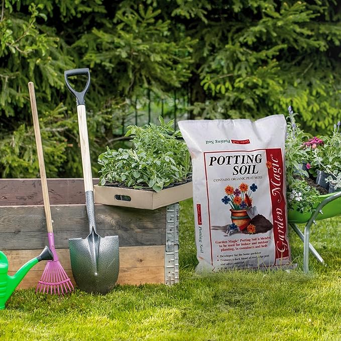 Michigan Peat 5720 Garden Magic General Purpose Potting Soil Mix for Indoor Outdoor Planter Container Gardening, 20 Pound Bag (3 Pack)