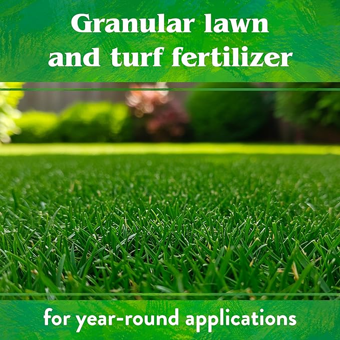 Down To Earth All Natural Fertilizers Organic Bio-Turf Lawn Food for Grass, Landscape and Ornamentals - Works with Lawn Spreaders 8-3-5, 50 Lb