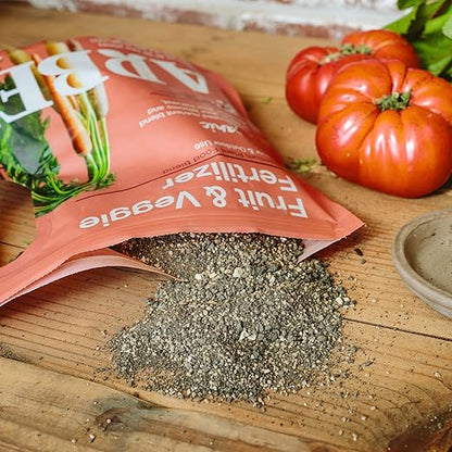Organic Fruit & Vegetable Granular Fertilizer 4-Pack, 4 lb - Nutrient-Dense Plant Food - Builds Soil Health, Strengthens Roots, Improves Moisture Retention - Safe for Organic Gardening & Pollinators