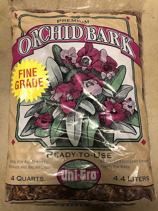 Premium Organic Ready-to-Use Fine Grade Small Orchid Bark Grow Media - 4 Quarts