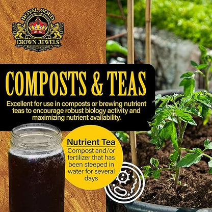 Royal Gold Crown Jewels Organic All Purpose 5-5-5 Dry Soluble Fertilizer, 20 lbs - Excellent for Pre-Amending Soils, Top-Dress Applications, in Composts and Nutrient Teas