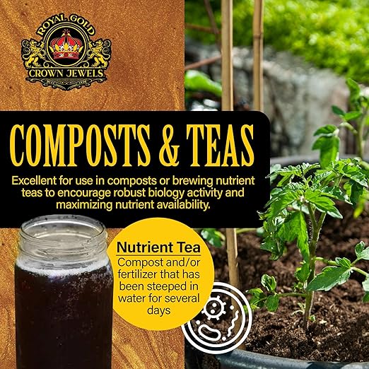 Royal Gold Crown Jewels Organic All Purpose 5-5-5 Dry Soluble Fertilizer, 40 lbs - Excellent for Pre-Amending Soils, Top-Dress Applications, in Composts and Nutrient Teas