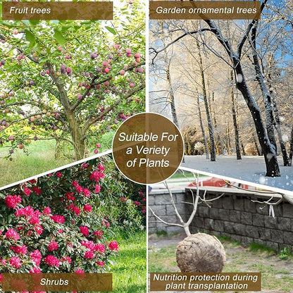 Natural Burlap Tree Wrap Burlap Rolls for Gardening Tree Trunk Wrap Fabric Tree Protector Burlap Wrap Plants Bandage for Keeping Warm and Moisturizing (4 Rolls,4.7 Inches Width)