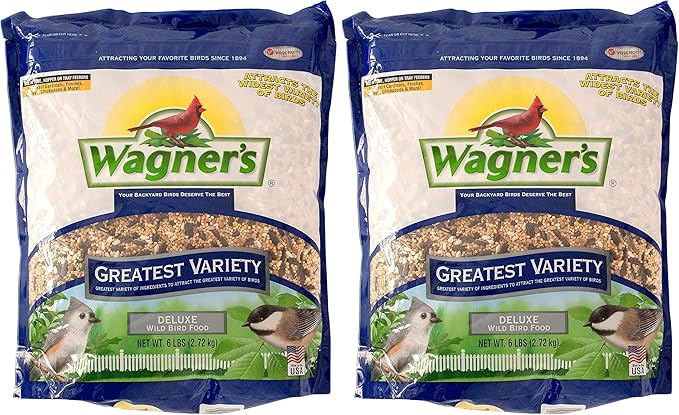 Wagner's 62034 Greatest Variety Blend Wild Bird Food, 6-Pound Bag (Pack of 2)