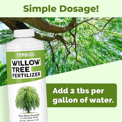 Willow Fertilizer for Willow Trees, Great for Weeping Willow, Corkscrew Willow, and Dappled Willow, Liquid Fertilizer by TPS Plant Foods, 32oz (1 Quart)