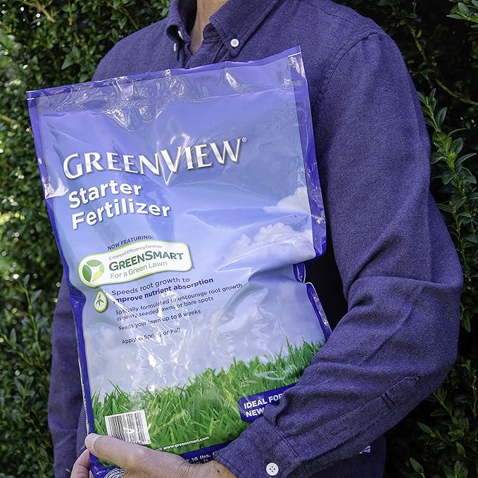 GreenView Spring or Fall Lawn Starter Fertilizer - 48 lb. Bag - Covers 15,000 sq. ft.