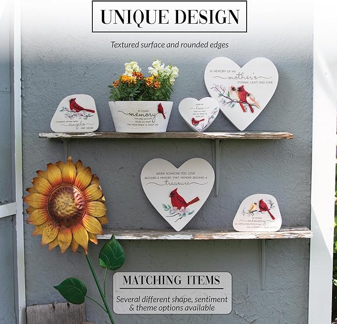 Pavilion Gift Company - The Ones We Love Never Go Away They Walk Beside Us Every Day - 9.5" Cardinal Flower Planter Pot Dish Bereavement in Memory Memorial Loss of Loved One Gift Funeral Present
