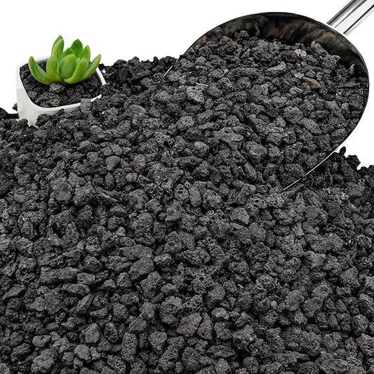 NUPICK 3lb Black Lava Rocks for Plants, 3/8" Succulent Potting Soil Amendments, Decorative Lava Rocks for Fire Pit, Volcanic Gravel for Aquarium, Natural Pebbles Pumice for Cactus, Vase, Top Dressing
