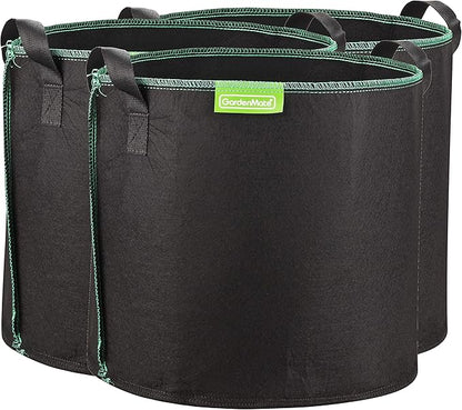 GardenMate 3-Pack 8 gallons Soft-Sided Plant pots – Grow Bags with Soft Felt-Like Texture That Promote air Root Pruning