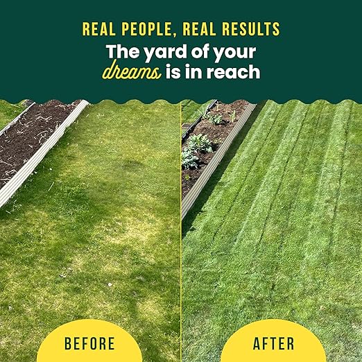 Sunday Lawn Kickstart Granular Fertilizer, 25-0-4, 12 lbs - Fast Green-Up & Soil Enrichment Lawn Fertilizer - Dual-Action Nitrogen & Iron for Up to 60 Days of Rapid Growth - Covers Up to 4,000 Sq Ft