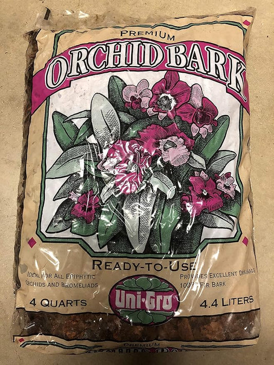 Premium Organic Ready-to-Use Medium-Size Grade Orchid Bark Grow Media - 4 Quarts