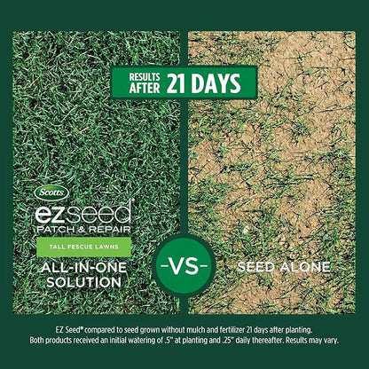 Scotts Turf Builder THICK'R LAWN and EZ Seed Patch & Repair for Tall Fescue, Grass Seed, Fertilizer, and Soil Improver Bundle