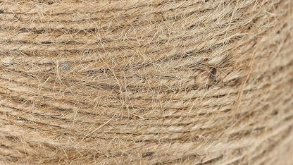 Rayher 4200331 Jute Twine 3Ply, Jute String for Craft, Floristry and Decorations, Diameter 3.5 mm, Length 280 m, Natural