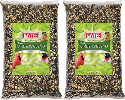 Kaytee Ultimate Birder's Blend Food,Wild Bird Seed for Grosbeaks,Cardinals,Nuthatches,Woodpeckers & More Outside Feeders,10 Pound,(Pack of 2)