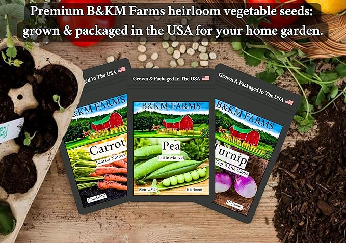 Personal Seed Vault - 38,000+ Survival Seeds, 36 Popular Varieties + Online Growing Guide by B&KM Farms