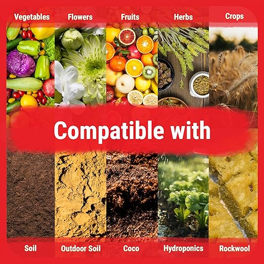 Cronk Nutrients 3-Part Kit - Complete Vegetative & Bloom Plant Food for Indoor & Outdoor Hydroponics, Soil, and Soilless Gardens - Supports Healthy Growth & Abundant Yields, 500mL