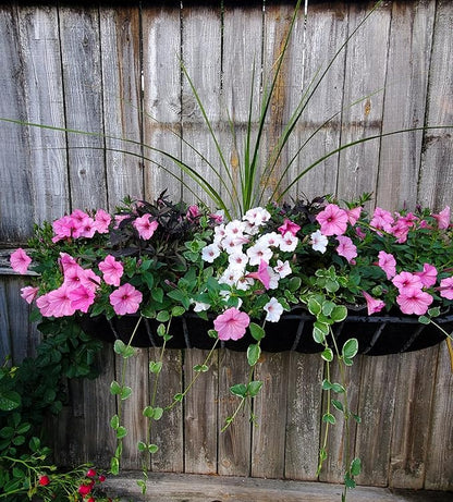 EZ Swap 36 Inch Fabric Trough Coco Liner Replacement for Window Basket Flower Planter - 36" Coconut Coco Fiber Alternative for Hayrack Planters. Use 3+ Seasons - Made in The USA! (2-Pack)
