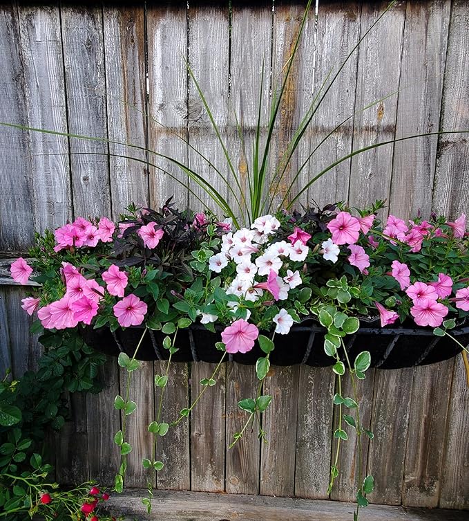 EZ Swap 30 Inch Fabric Trough Coco Liner Replacement for Window Basket Flower Planter - 30" Coconut Coco Fiber Alternative for Hayrack Planters. Use 3+ Seasons - Made in The USA! (2-Pack)